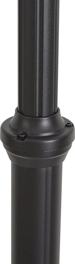 Klasyczny lampion zewnętrzny czarny 200 cm 3-źródła światła IP44 - Daphne