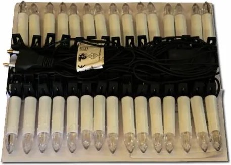 Świąteczne świece z 30 LED diodami