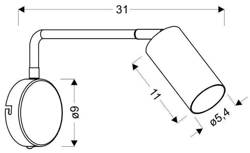 Biały metalowy kinkiet Tina – Candellux Lighting