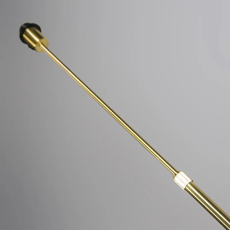 Lampa stojąca złota/mosiężna z czarnym kloszem 45 cm regulowana - Parte klasyczny/Antyczny Oswietlenie wewnetrzne
