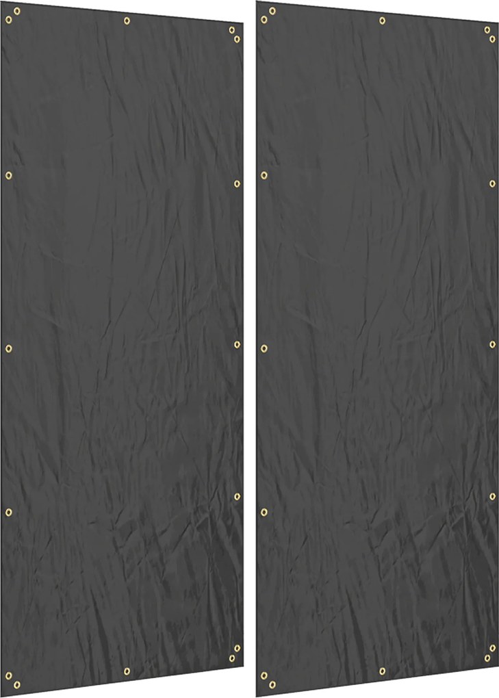 Outsunny Osłona na regał na drewno kominkowe, zestaw 2 szt., wodoodporna i ochrona przed kurzem, 148 x 62 cm, Czarna