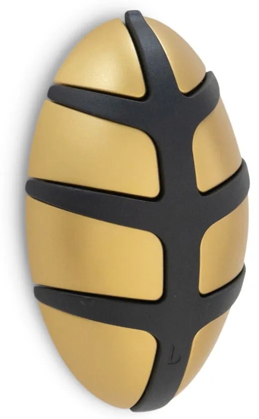 Czarny/w kolorze złota ścienny plastikowy haczyk Bug – Spinder Design