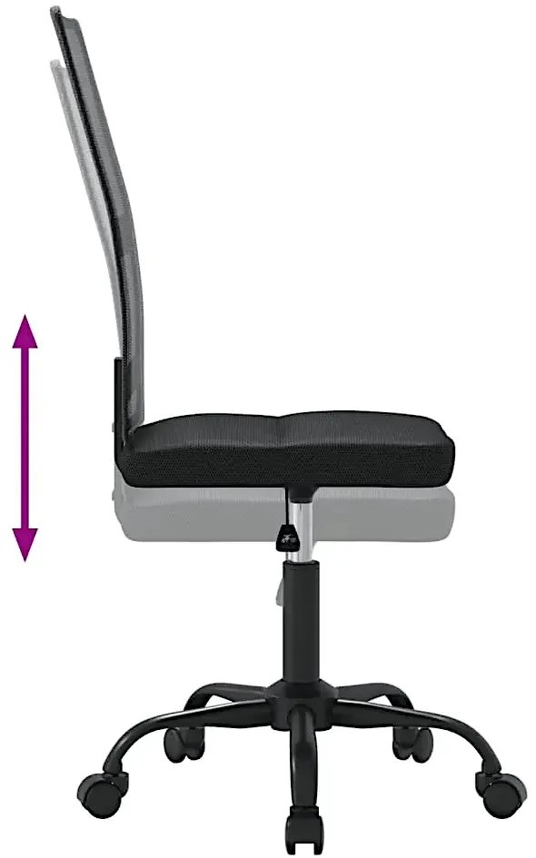 Czarne regulowane krzesło biurowe - Ciemnoszare 4X