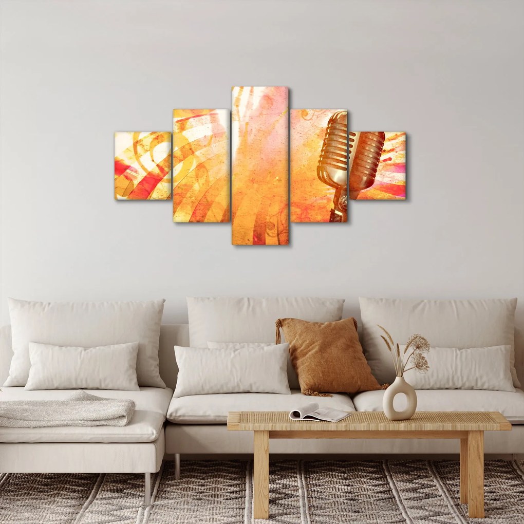 Obraz - Mikrofon retro (125x70 cm)