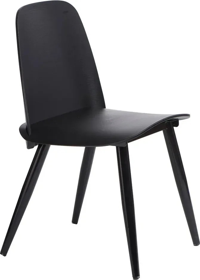 Minimalistyczne krzesło Salvio - czarne