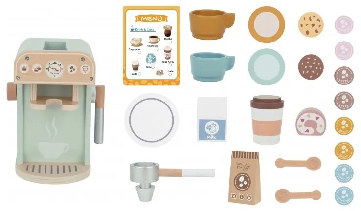 Woopie green drewniany ekspres do kawy 25 el cukiernia barista