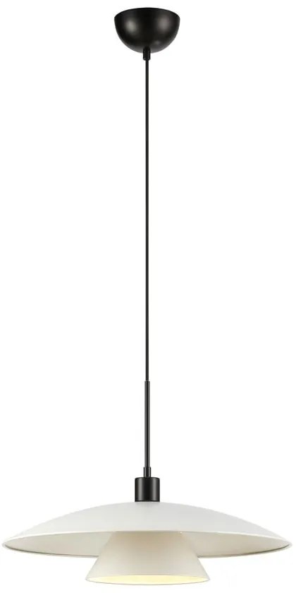 Czarno-biała lampa wisząca z metalowym kloszem ø 50 cm Millinge – Markslöjd