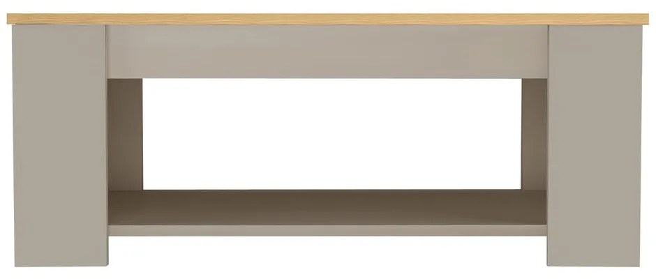 Szary stolik z blatem w dekorze dębu 105x47 cm Emerald – Støraa