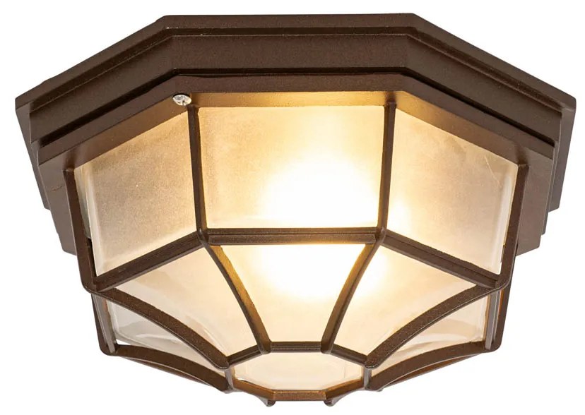 Zewnetrzna Wiejska lampa sufitowa rdzawo-brązowa 26,5 IP44 - Bri Rustykalny / Vintage Oswietlenie zewnetrzne