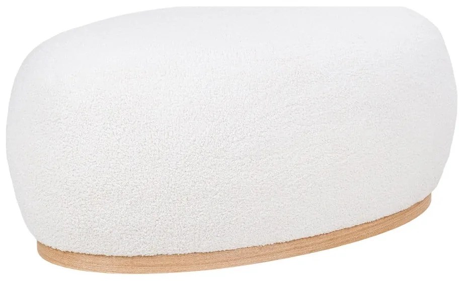 Biały puf z materiału bouclé Manhattan – House Nordic