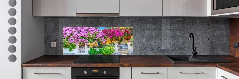 Panel do kuchni Dom z bugenwillą