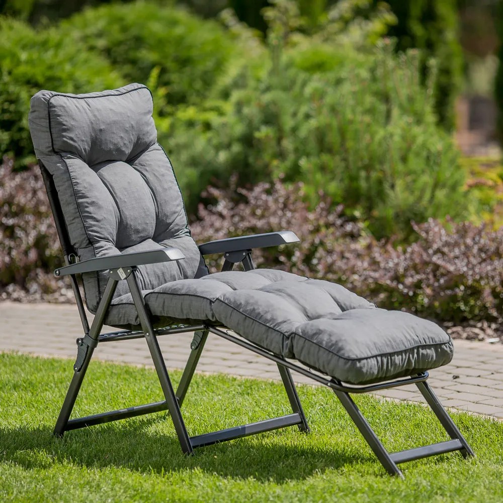 Leżak ogrodowy z podnóżkiem Lena Lounger H024-07PB PATIO