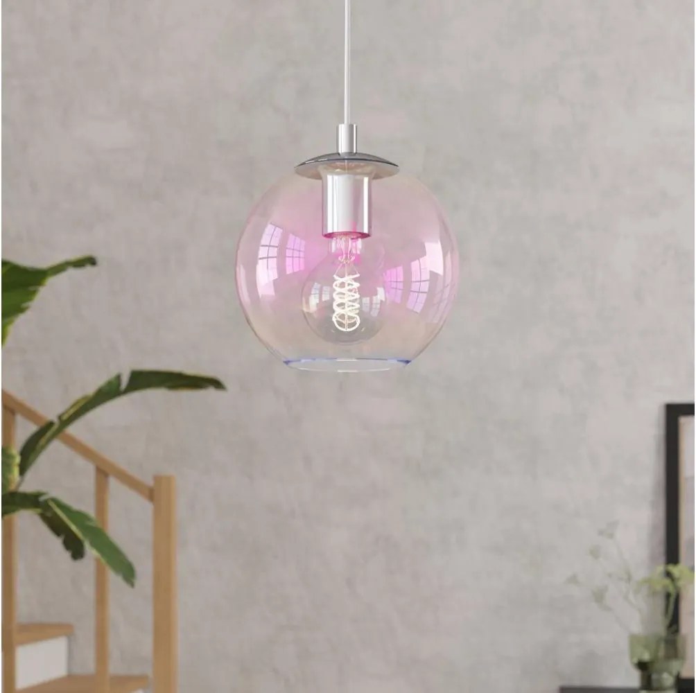 Eglo 901918 - Lampa wisząca na przewodzie ARISCANI 1xE27/60W/230V błyszczący chrom