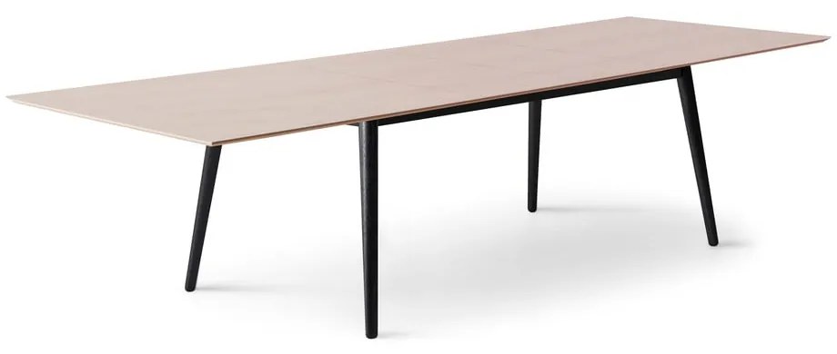 Czarno-naturalny rozkładany stół z blatem w dekorze dębu 100x210 cm Meza – Hammel Furniture