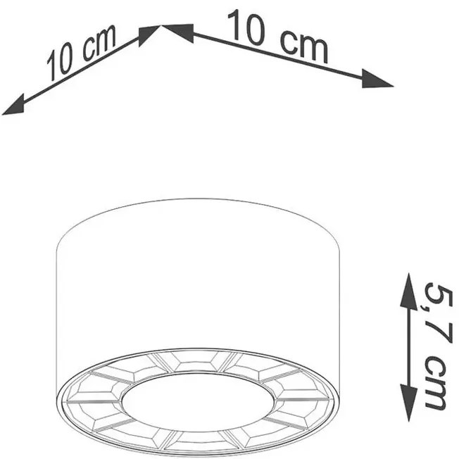 Biały okrągły spot sufitowy LED - 5X A419 H0-P39