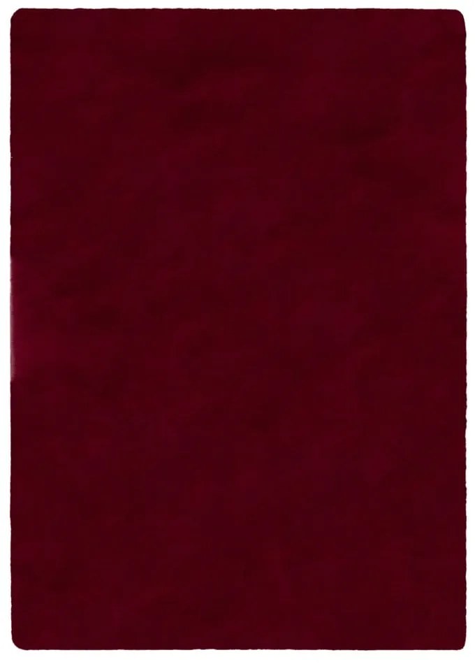Bordowa syntetyczna skóra 200x290 cm Ivy Luxury Fur – Flair Rugs