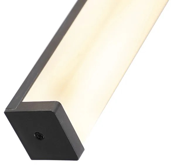 Nowoczesna lampa ścienna do łazienki czarna 62 cm IP44 - Cascada Nowoczesny Oswietlenie wewnetrzne
