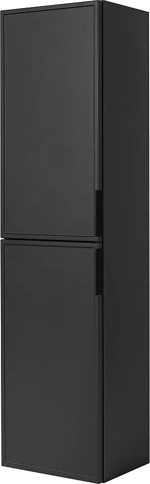 Szafka łazienkowa, ciemnoszara, uchwyt czarny, 27 x 35 x 136 cm