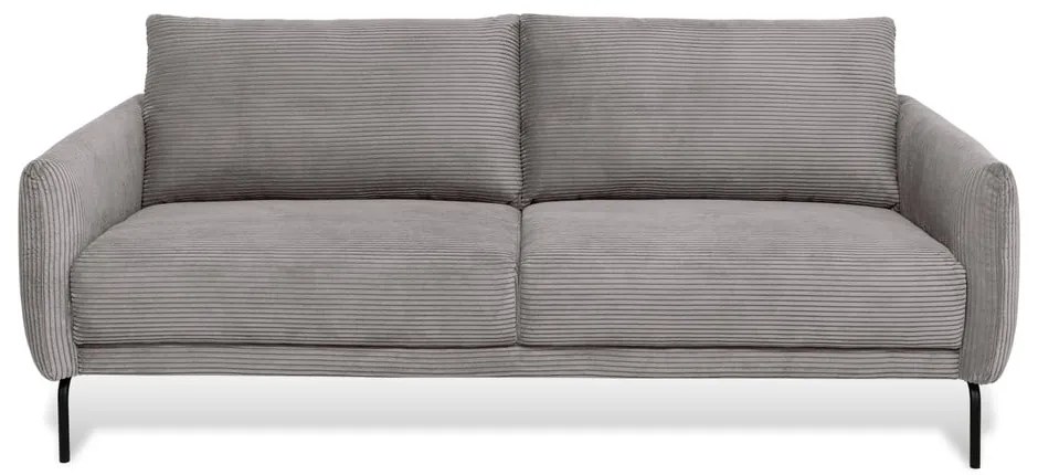 Jasnoszara sztruksowa sofa 212 cm Venray – Scandic