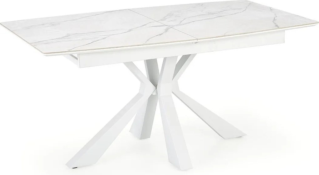 Stół rozkładany VIVALDI 160(200)x89 biały marmur/biały
