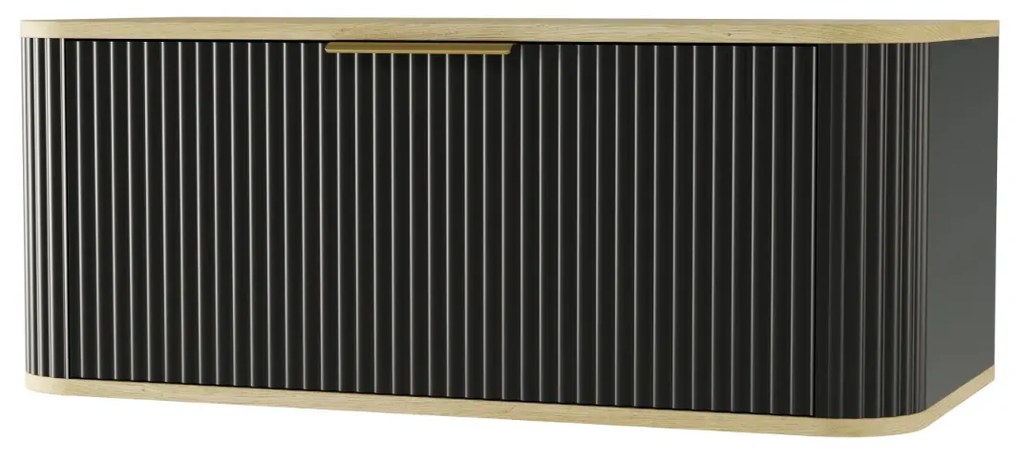 Szafka pod umywalkę nablatową RIVELA 1S 80cm czarna STRAMA