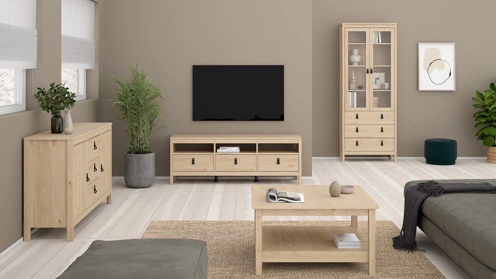 Komoda pokojowa z szafkami i szufladami Madrid 3+2, jackson hickory