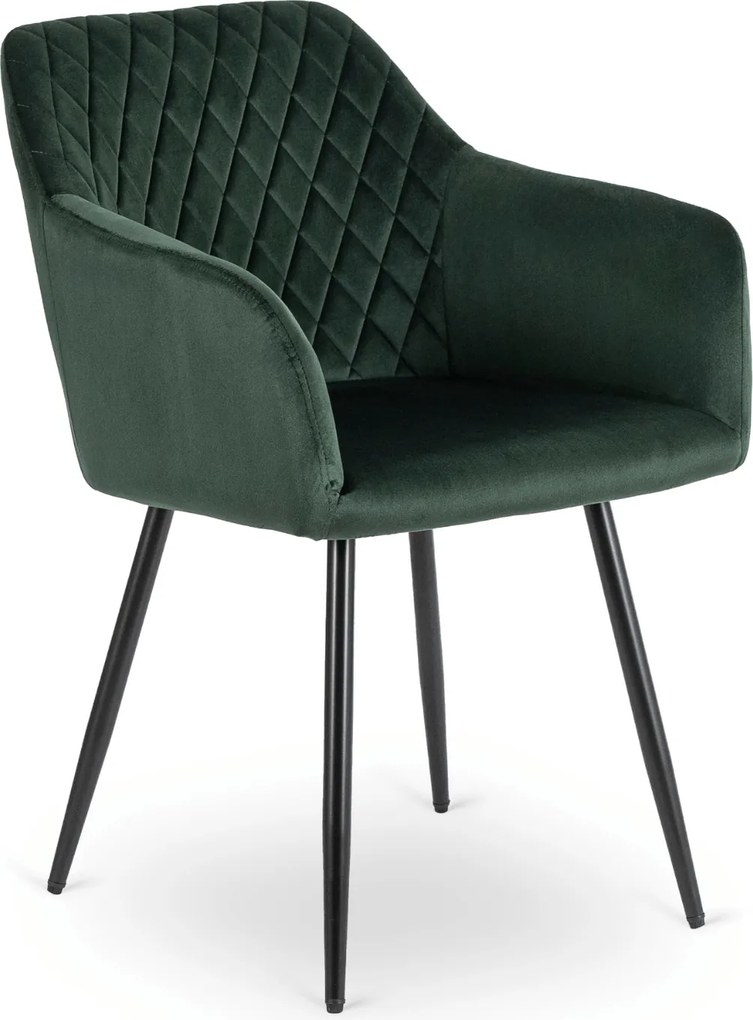 Krzesło Tapicerowane SHANE Zielone Nowoczesne Loft