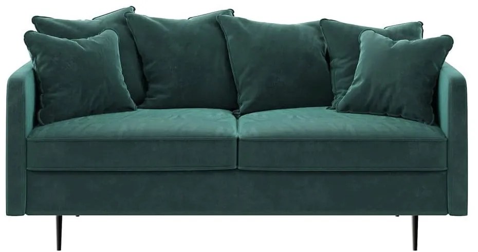 Ciemnoturkusowa aksamitna sofa Ghado Esme, 176 cm