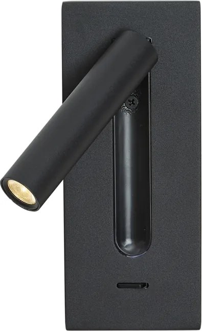 Zestaw 2 nowoczesnych lamp ściennych czarnych z LED - Plaza