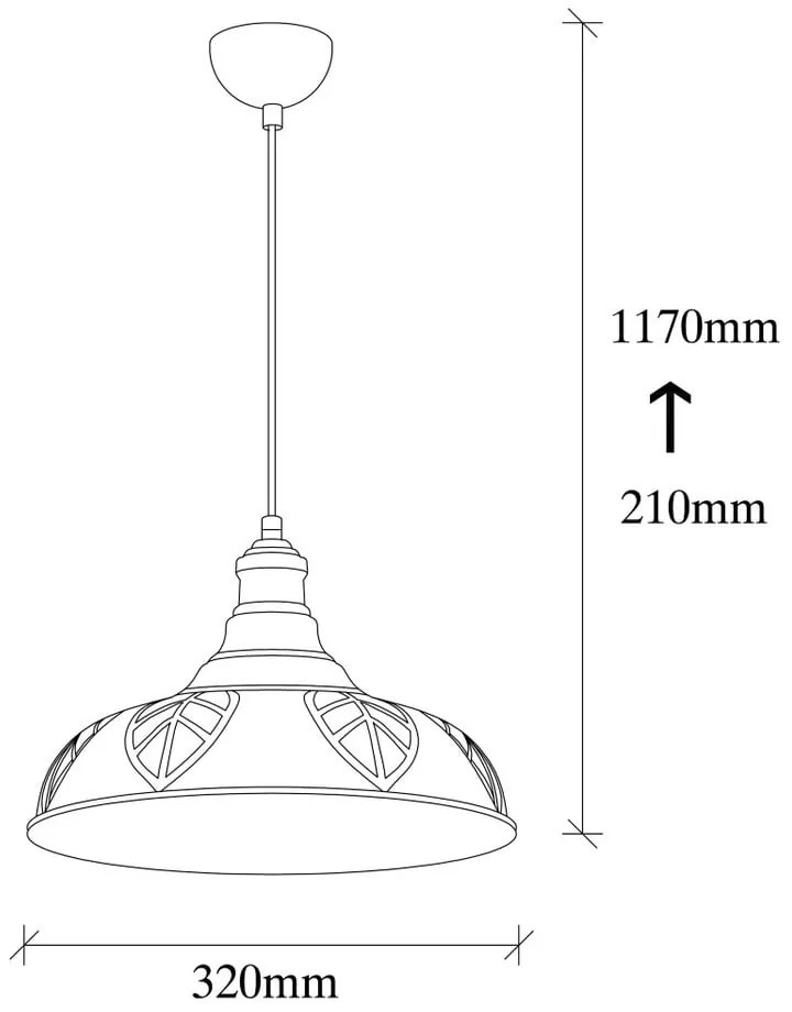 Metalowa lampa wisząca w kolorze miedzi Opviq lights Philip