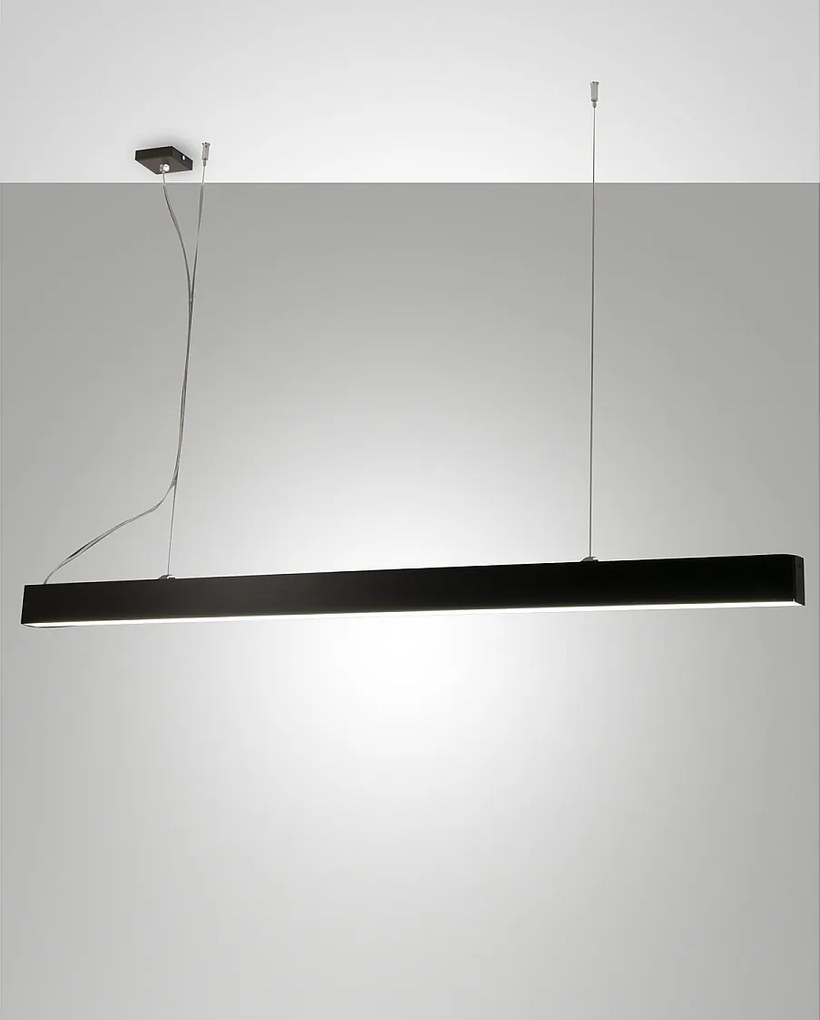 Lampa wisząca LED Next 58W 7020 lm 3000K Metalowa i poliwęglanowa konstrukcja Kolor czarny, nowoczesny design i regulacja światła