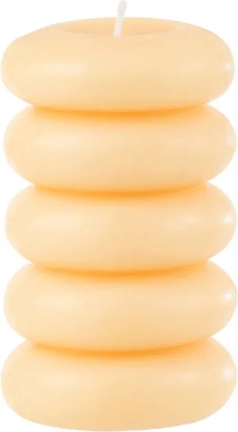 Świeca słupowa MACARON 11,5 cm jasnożółta