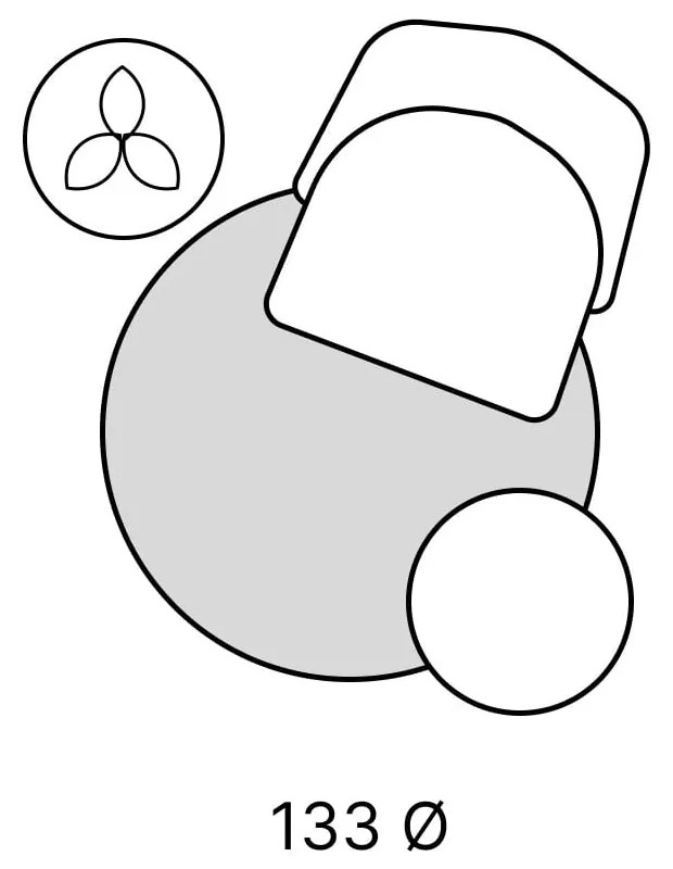 Beżowy okrągły dywan ø 133 cm Fancy – Hanse Home