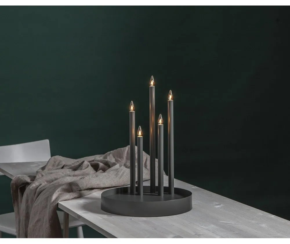 Czarna dekoracja świetlna ø 32 cm Deco – Star Trading