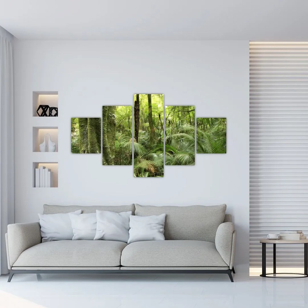 Obraz tropikalnego lasu deszczowego (125x70 cm)