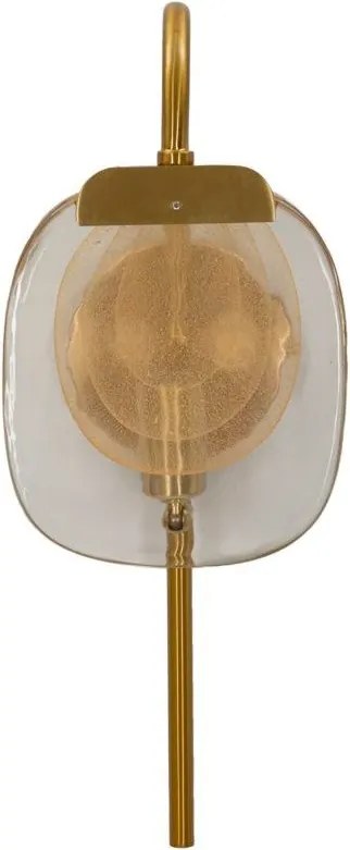 Szklany kinkiet w kolorze złota Softy – Mauro Ferretti