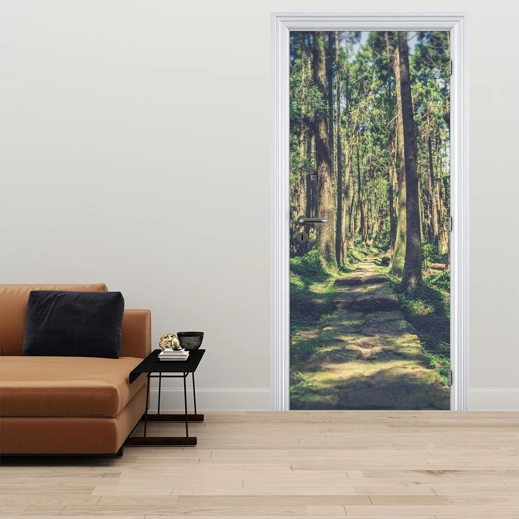 Fototapeta na drzwi - Ścieżka wśród drzew (95x205cm)