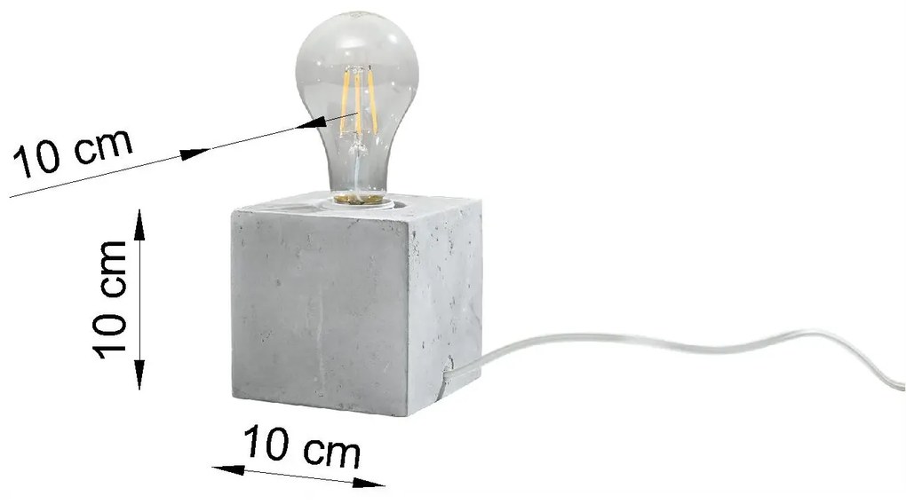 Industrialna lampka biurkowa z betonu - 12X EX588 P1-N81