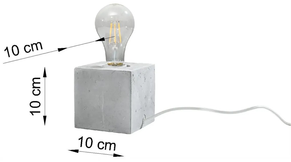 Industrialna lampka biurkowa z betonu - EX588-Abes