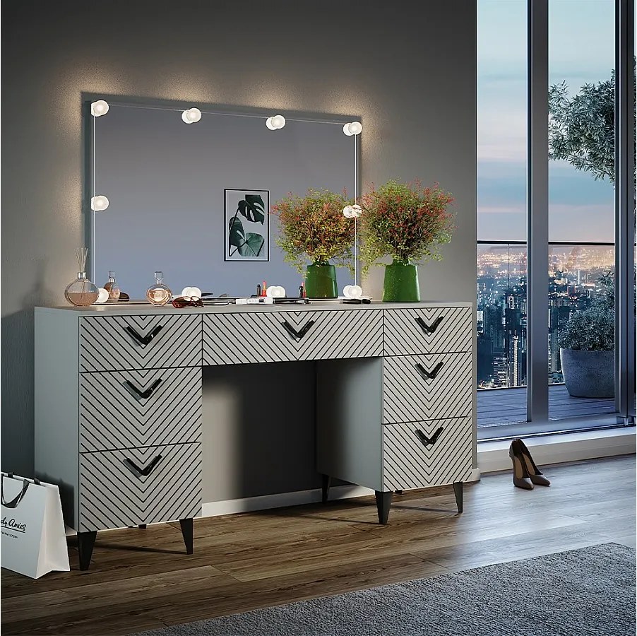 Stół toaletowy szary 150x45x78.1 anett