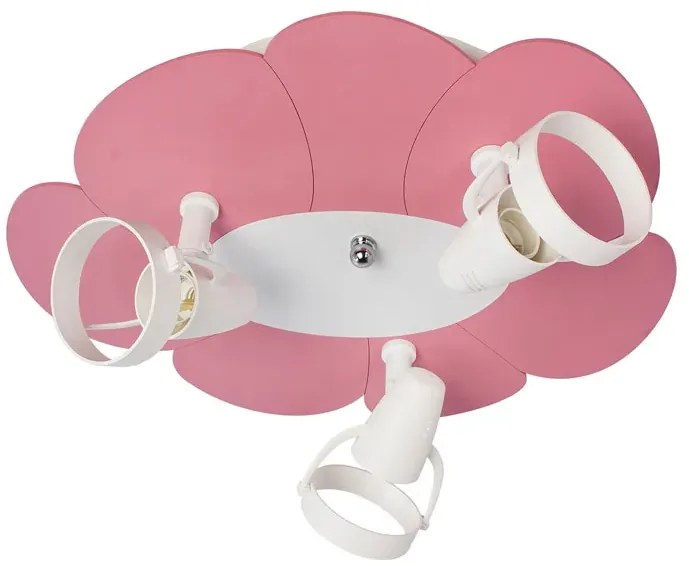 Różowo-biała lampa sufitowa dla dziewczynki - S212-Vulpin