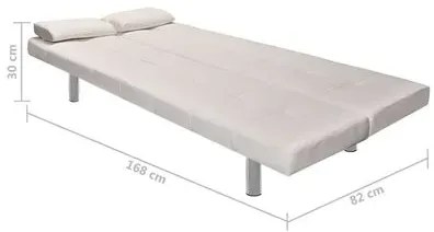 Kremowa kanapa rozkładana z ekoskóry – Bien