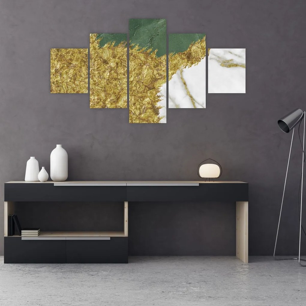 Obraz - Zielony marmur N⁰2 (125x70 cm)