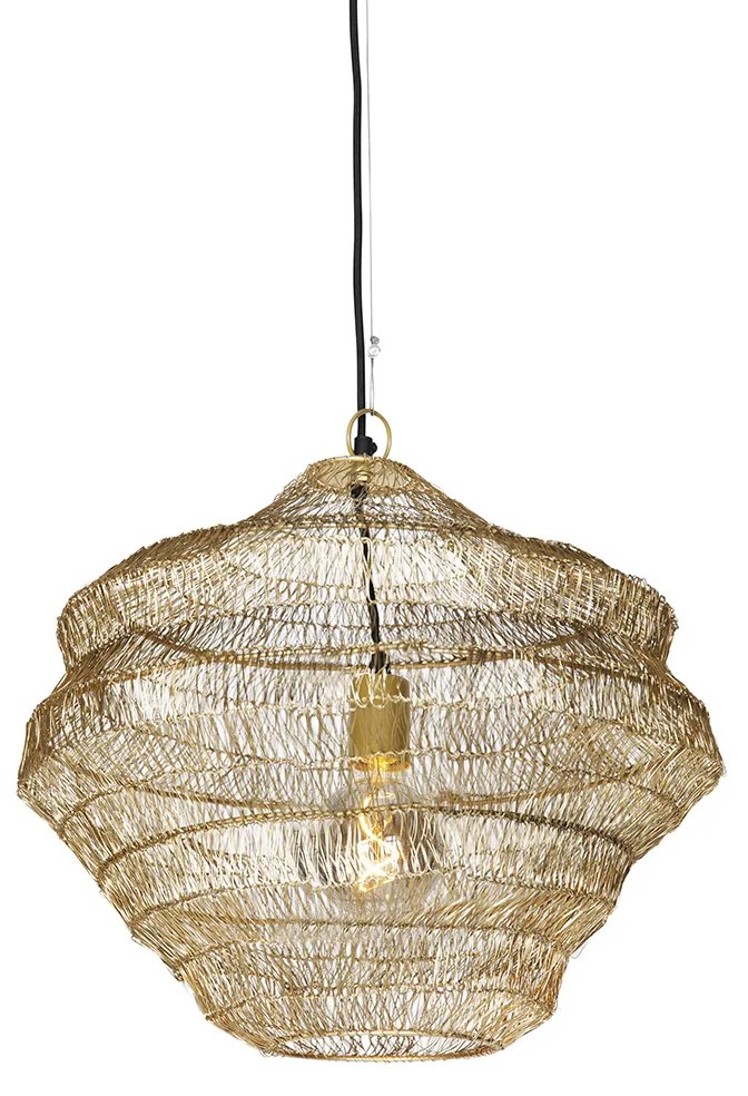 Orientalna lampa wisząca złota 45 cm x 40 cm - Vadi
