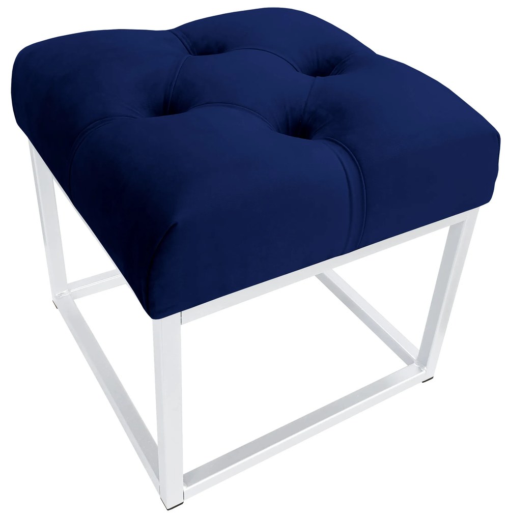 Pufa CHESTERFIELD LOFT ławka postawa biała MG16