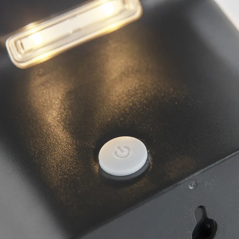 Zewnetrzna Lampa ścienna zewnętrzna biała 21,5 cm z regulacją jasności i czujnikiem na panelu słonecznym - Daya Czujnik ruchu Nowoczesny Oswietlenie zewnetrzne