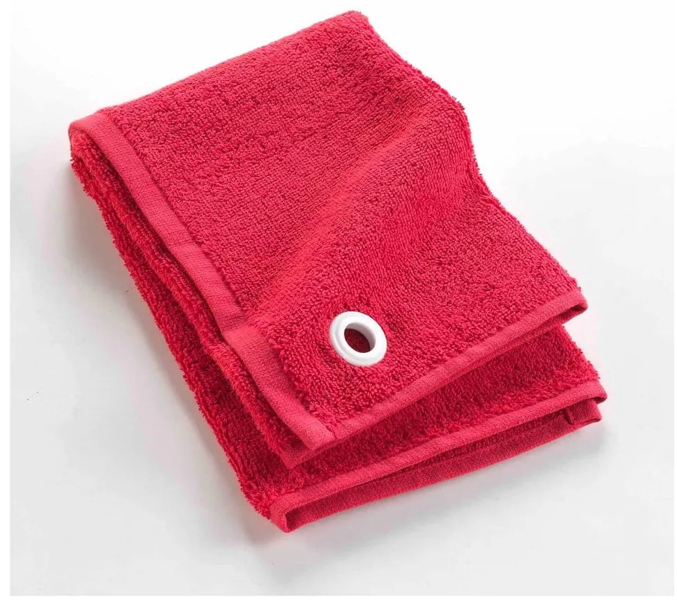 Czerwony bawełniany ręcznik frotte 50x50 cm Cuistot – douceur d'intérieur