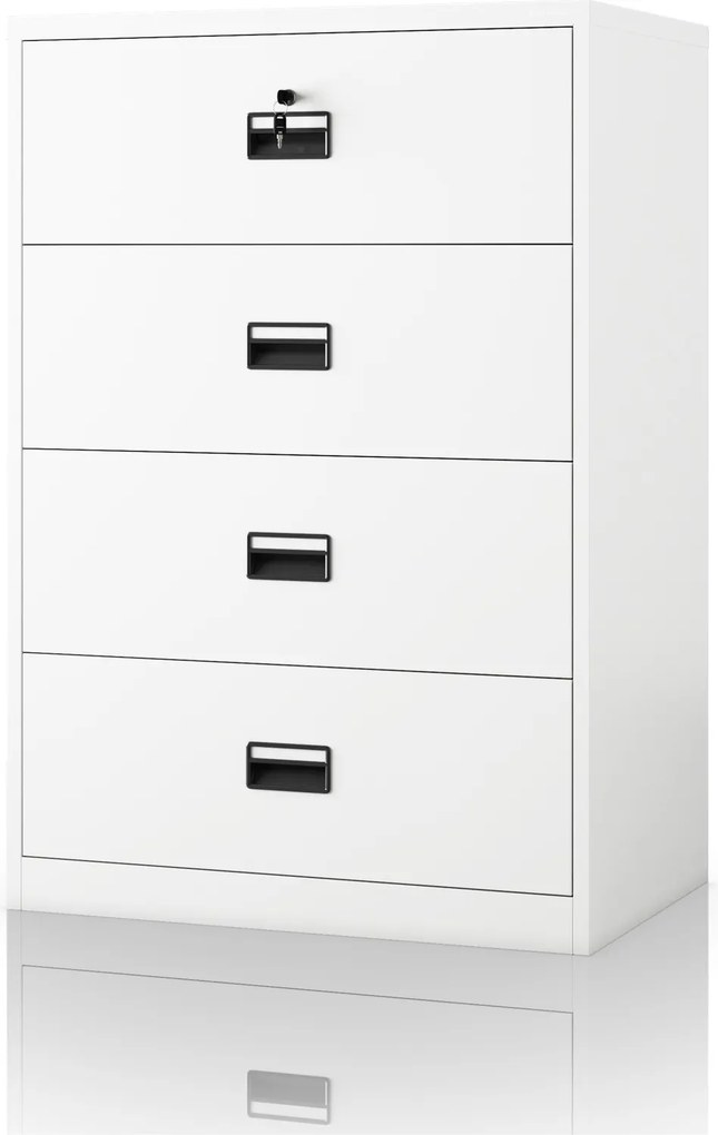 Szafa kartotekowa metalowa biała: SARA XL V4, 900 x 1320 x 600 mm