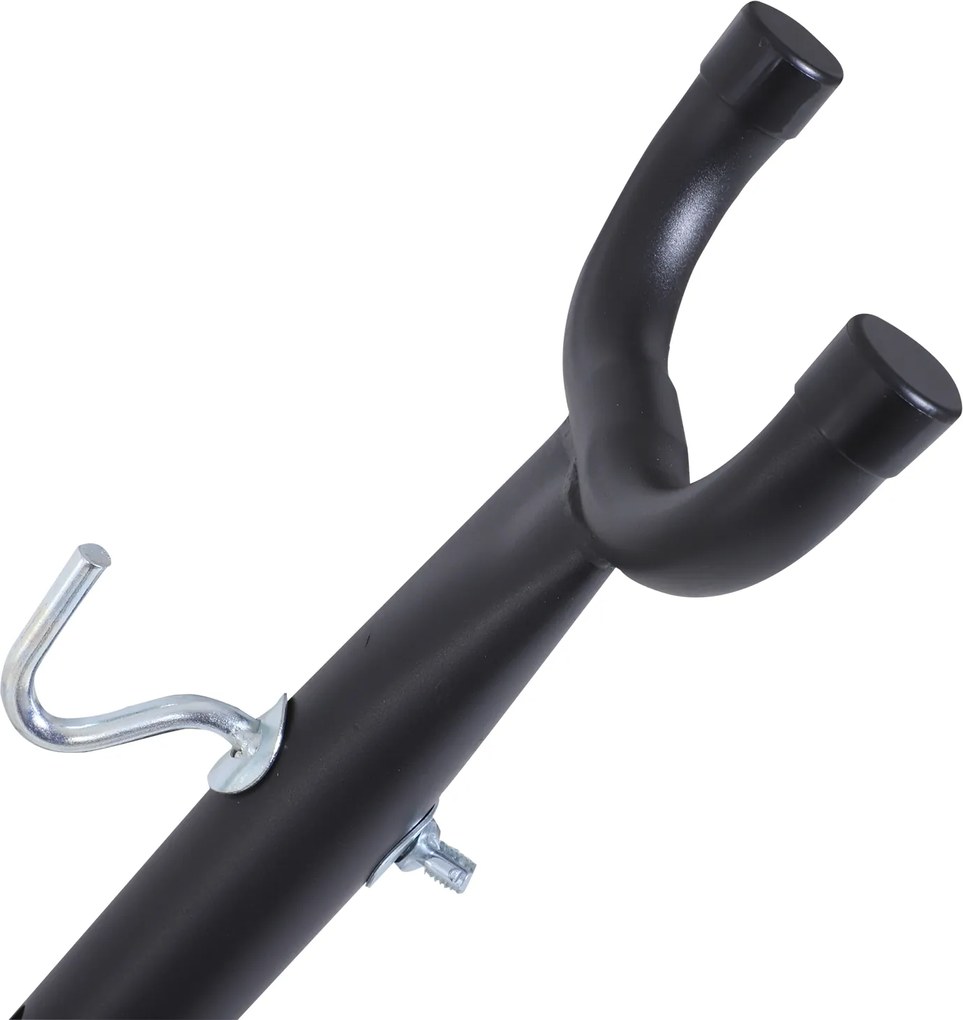 Outsunny stelaż stojak na hamak z hakami metal rama hamaka czarna 280x120x110cm | Aosom PL