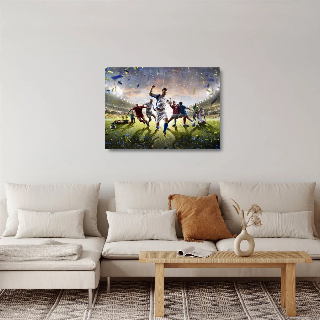 Obraz na szkle - Piłka nożna (70x50 cm)